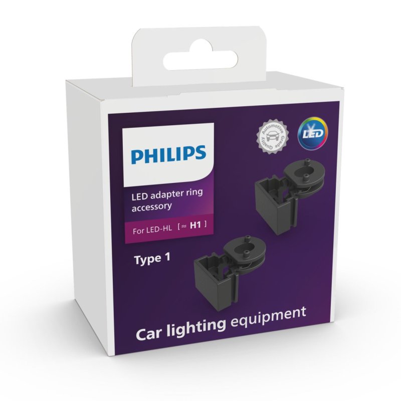 2x Philips Adapter-Ring Typ 1 für H1 LED 11400X2